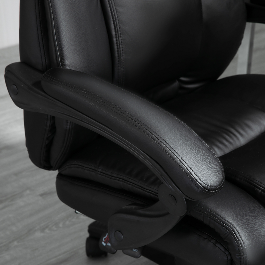 Executive Home Office Chair High Back Recliner, w/ Foot Rest, Black Vinsetto