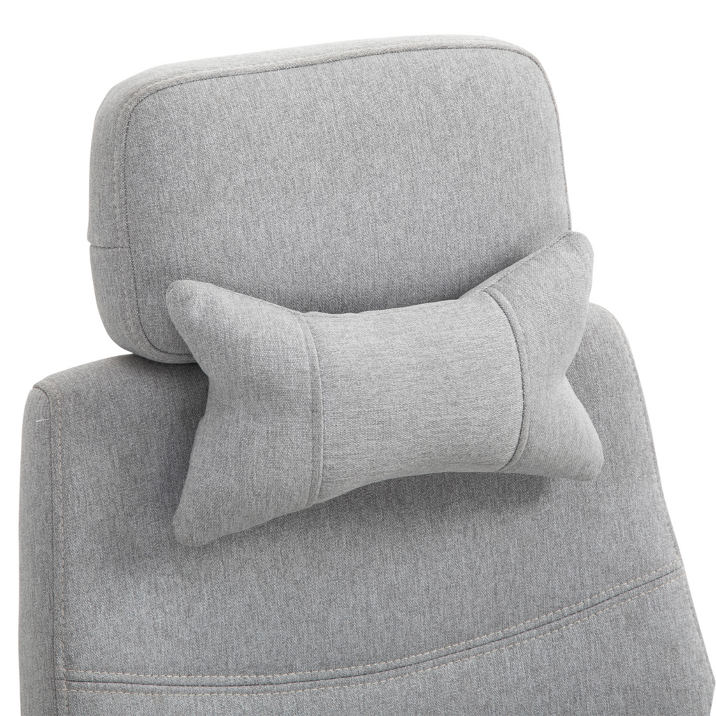 Ergonomic Home Office Chair 360 Swivel with Footrest Height Adjustable Grey