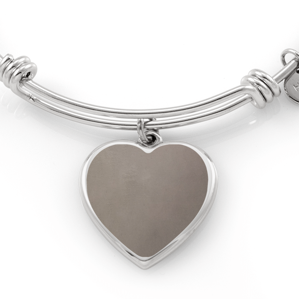 Engraved Heart Bangle – Personalised Stainless Steel & Gold