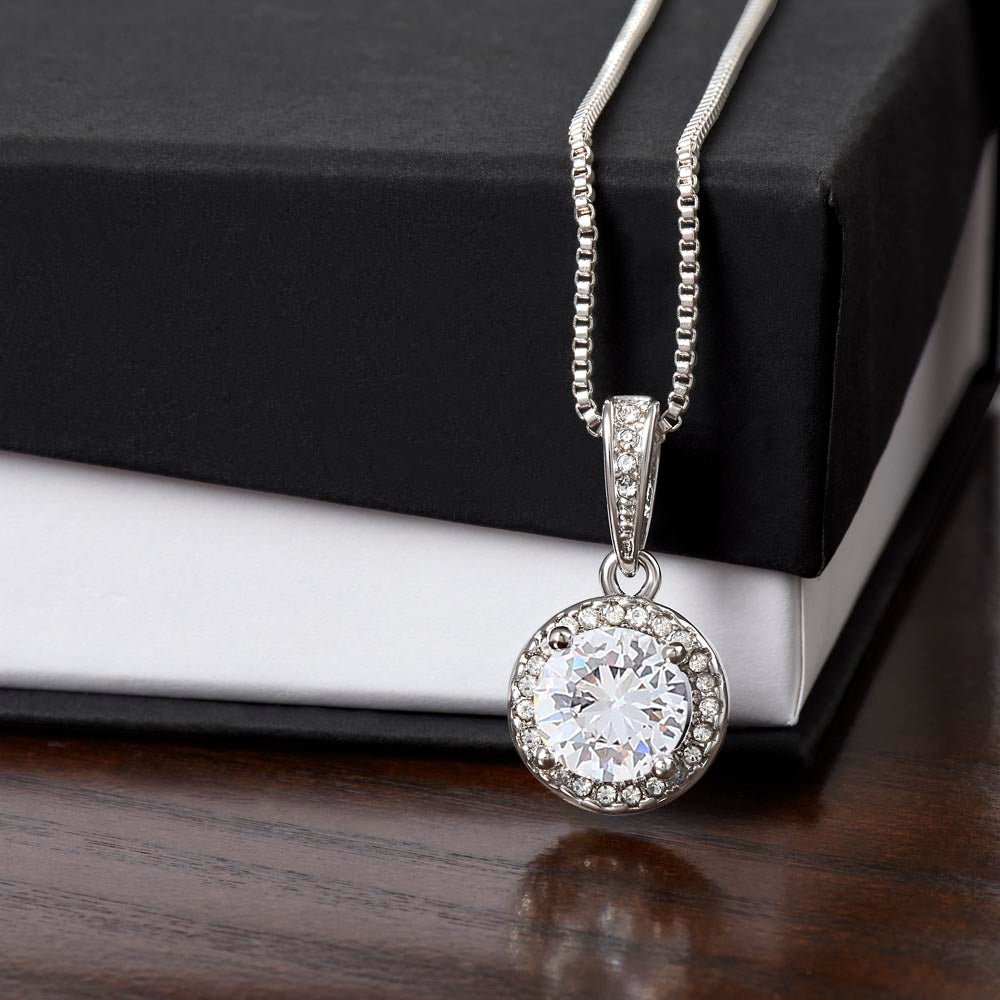 Eternal Hope Necklace – Round CZ Solitaire Pendant