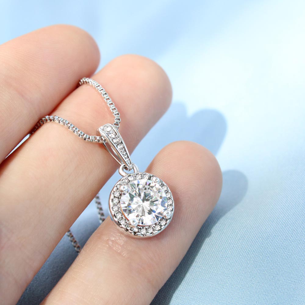 Eternal Hope Necklace – Round CZ Solitaire Pendant