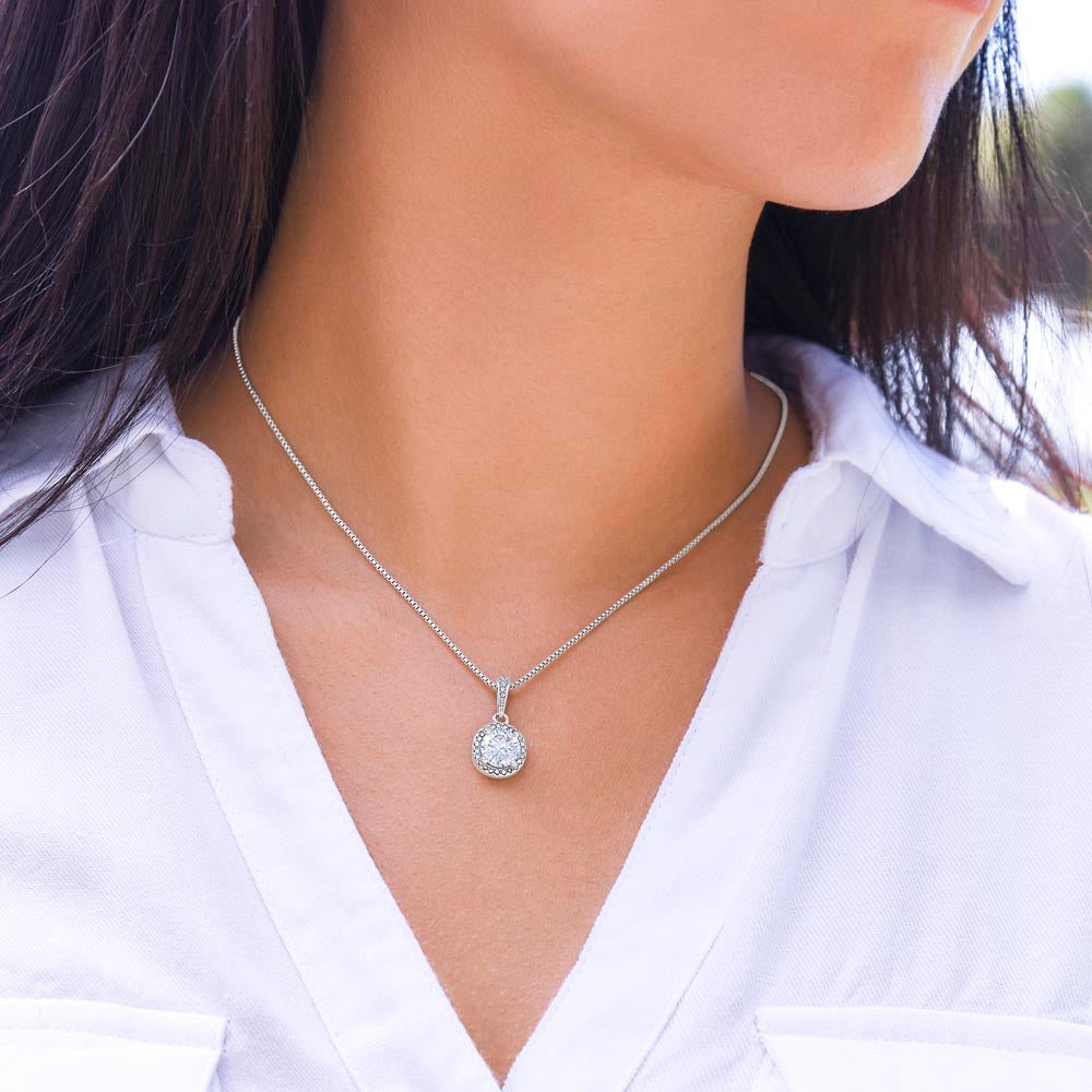 Eternal Hope Necklace – Round CZ Solitaire Pendant