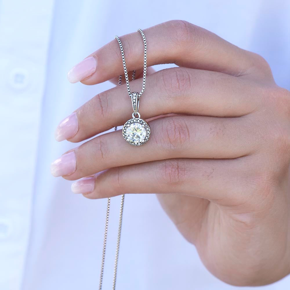 Eternal Hope Necklace – Round CZ Solitaire Pendant