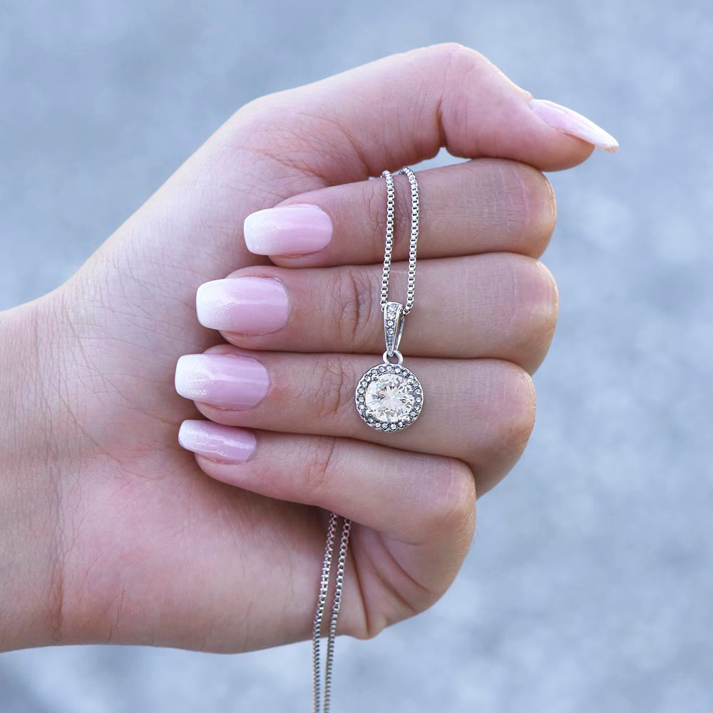 Eternal Hope Necklace – Round CZ Solitaire Pendant